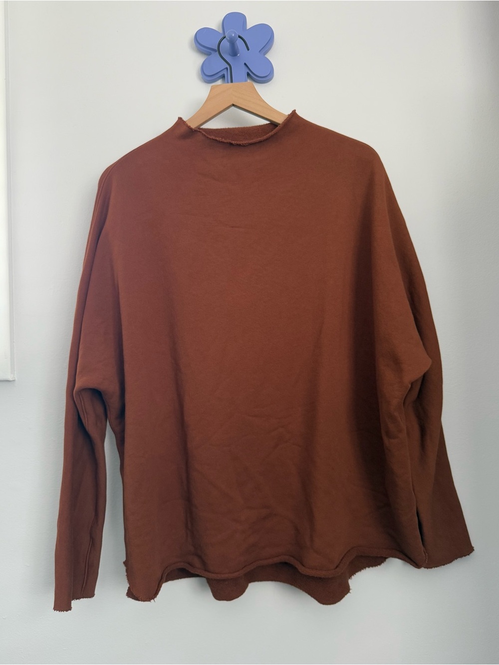 Frank Eileen Large Effie Long-Sleeve Funnel Neck Capelet Cinnamon Camel - Picture 2 of 9